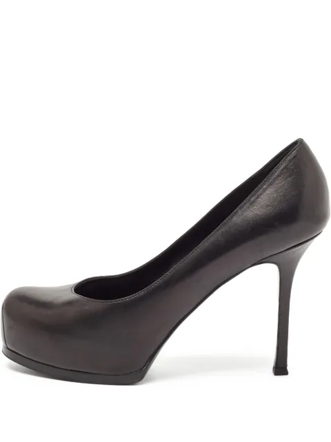 Saint Laurent Pre-Owned leather heeled pumps Black 1094315