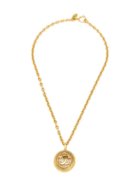 CHANEL Pre-Owned CC pendant necklace Gold 1089705