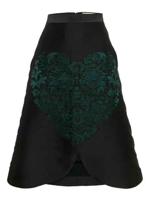 Stella McCartney Pre-Owned embroidered midi skirt Black 1088282