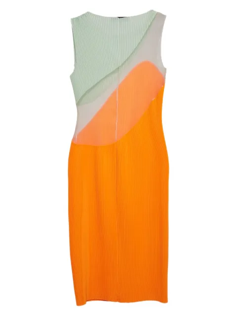 Stella McCartney Pre-Owned colour-block midi dress Orange 1062421