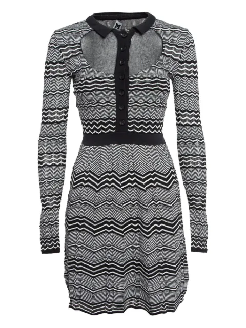 Missoni Pre-Owned zigzag knitted dress Grey 1039616