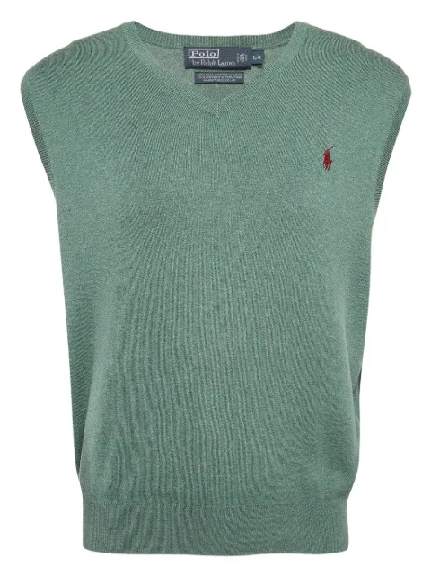 Polo Ralph Lauren Vintage V-neck sleeveless vest Green 1034549
