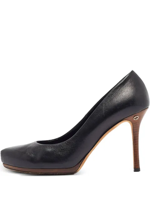 Gucci Pre-Owned 2024 100mm leather pumps Black 1004716