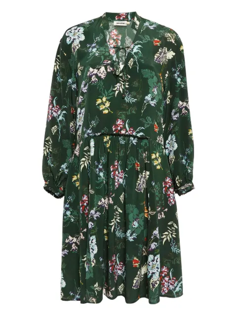 Zadig&Voltaire pre-owned floral-print silk dress Green 1014915