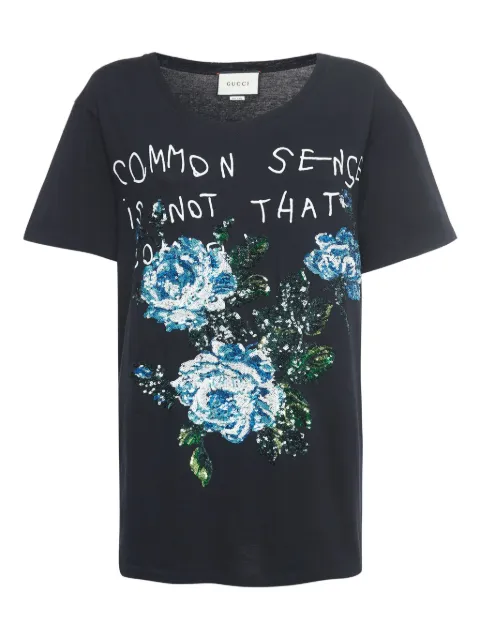Gucci Pre-Owned x Coco Capitán sequin-embellished T-shirt Black 918700