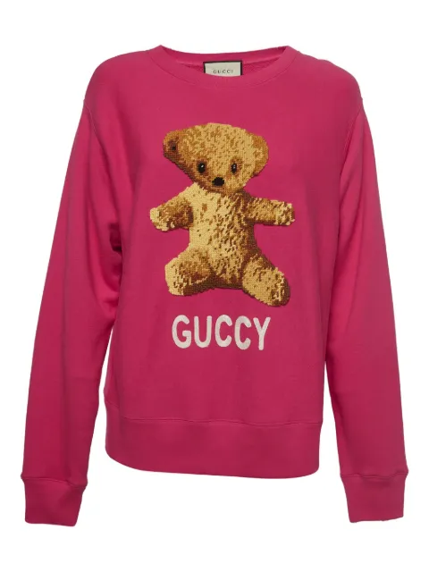 Gucci Pre-Owned teddy bear-motif sweatshirt Pink 917803