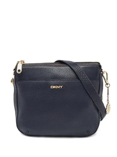 DKNY Vintage leather crossbody bag Blue 971736