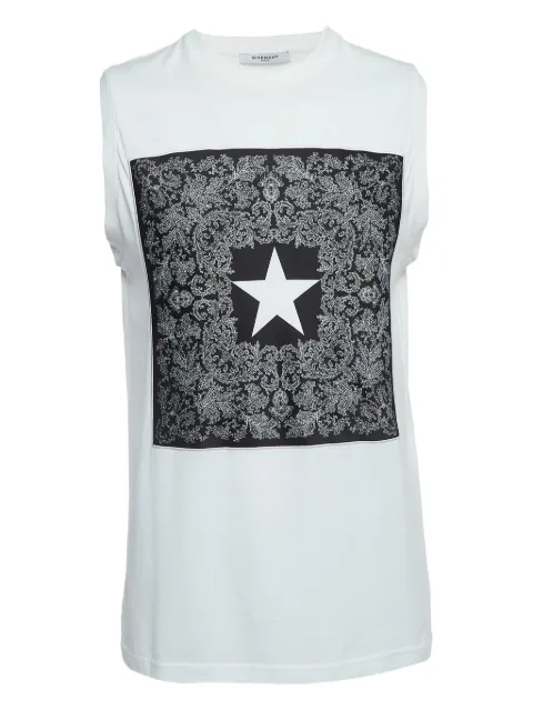 Givenchy Pre-Owned 2024 paisley star top White 918884