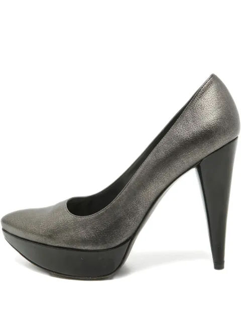 Stuart Weitzman pre-owned 130mm platform pointed toe pumps Grey 927845