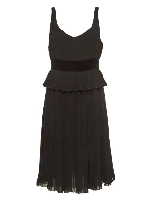 Emporio Armani Pre-Owned pleated midi dress Black 940170