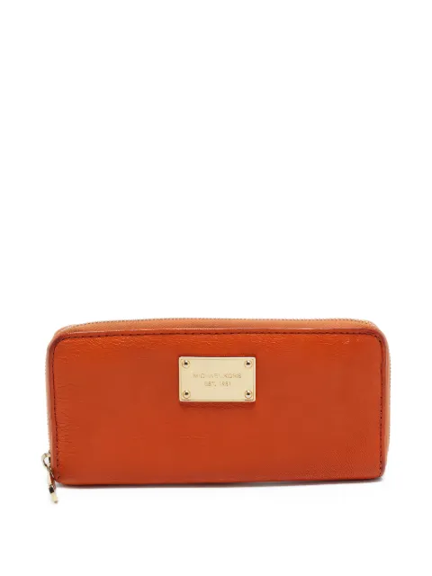 Michael Kors Vintage leather zip wallet Orange 927242