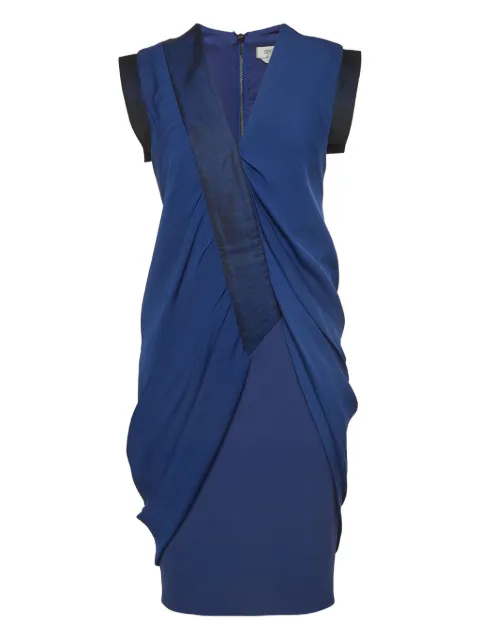 Sportmax pre-owned draped sleeveless dress Blue 974324
