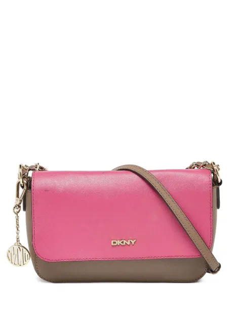 DKNY Vintage Bryant Park two-tone leather shoulder bag Neutrals 900944