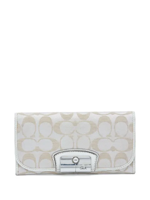 Coach Vintage pre-owned logo-jacquard wallet Neutrals 807039
