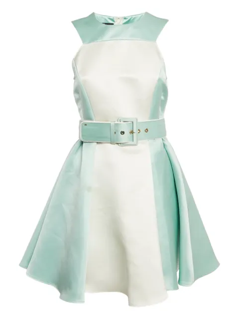 Elisabetta Franchi pre-owned two-tone belted dress Blue 1118276