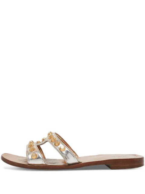 Prada Pre-Owned metallic-leather sandals Silver 1023565