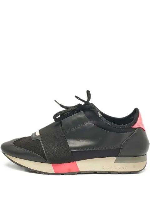Balenciaga Pre-Owned leather lace-up sneakers Black 1039307