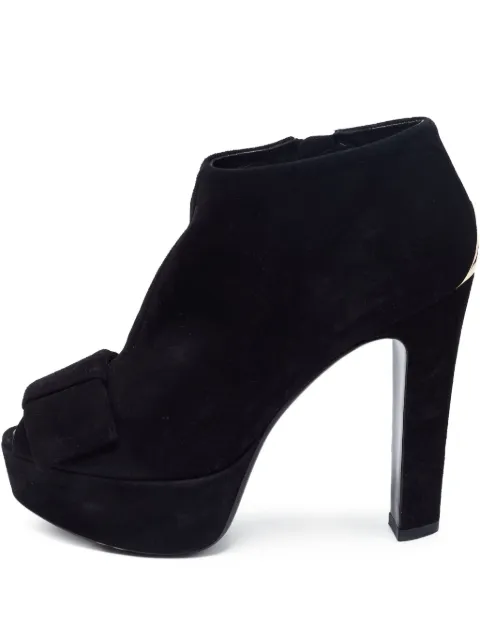 Louis Vuitton Pre-Owned 125mm suede pumps Black 713597