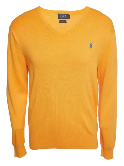 Polo Ralph Lauren Vintage 2024 pre-owned cotton V-neck sweater Yellow 926020