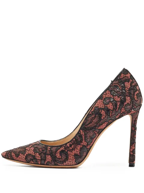 Jimmy Choo Pre-Owned 110mm lace pumps Pink 946211
