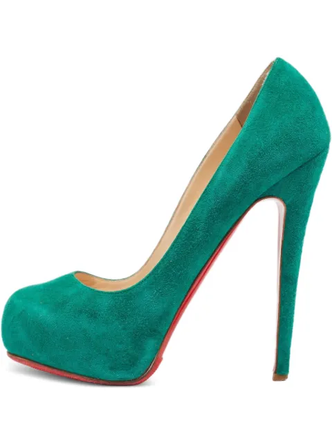 Christian Louboutin Pre-Owned suede heeled pumps Green 985361