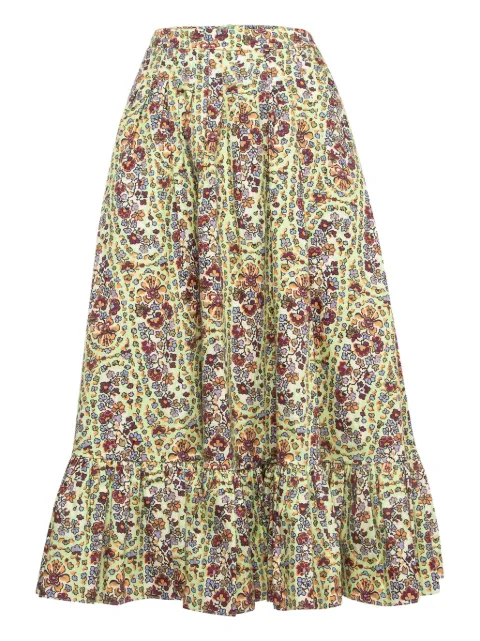 Etro Pre-Owned floral-print maxi skirt Green 995751