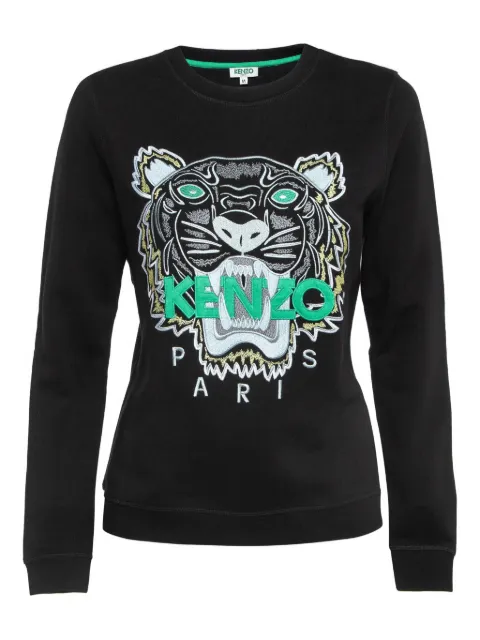 Kenzo Pre-Owned logo-embroidered sweatshirt Black 998856