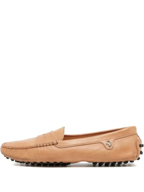 Tod's Vintage pre-owned leather loafers Brown 911875