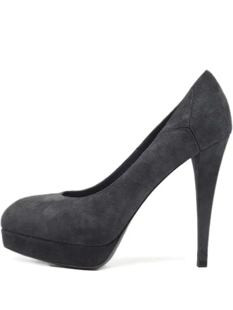 Saint Laurent Pre-Owned 120mm platform heeled pumps Blue 947050