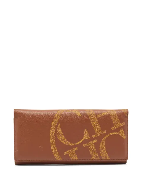 Carolina Herrera Vintage leather wallet Brown 928841