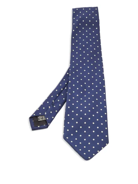 BOSS pre-owned polka dot-print silk tie Blue 978867