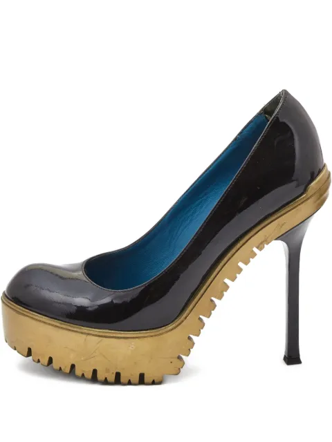 Saint Laurent Pre-Owned Trooper heeled pumps Black 927832