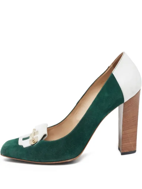 Tod's Vintage pre-owned 110mm suede pumps Green 917919