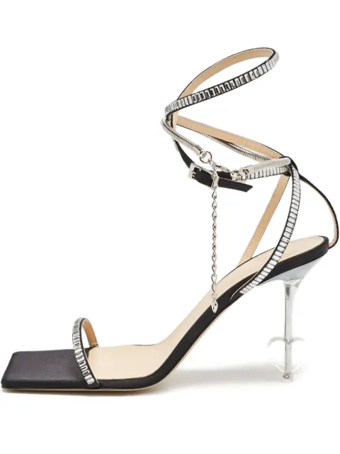 MACH & MACH pre-owned 100mm embellished sandals Black 1128897