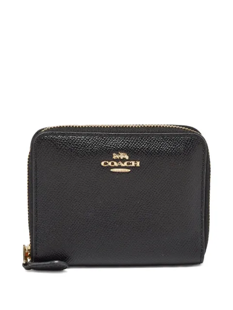 Coach Vintage pre-owned leather zip wallet Black 973126