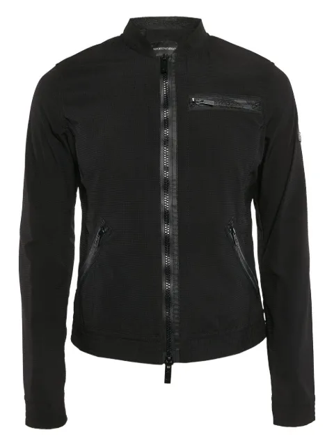 Emporio Armani Pre-Owned textured zip jacket Black 1105124