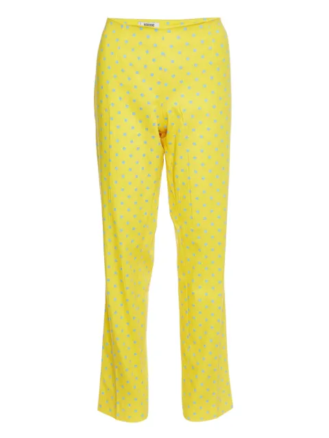 Moschino Pre-Owned polka dot trousers Yellow 887680