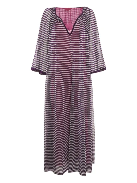 Missoni Pre-Owned stripe lurex midi dress Purple 1098796