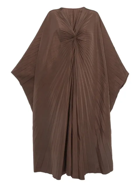 Valentino Garavani Pre-Owned pleated dress Brown 944088