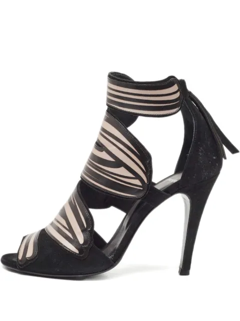 Pierre Hardy Pre-owned 115mm swirl cutouts sandals Black 933608