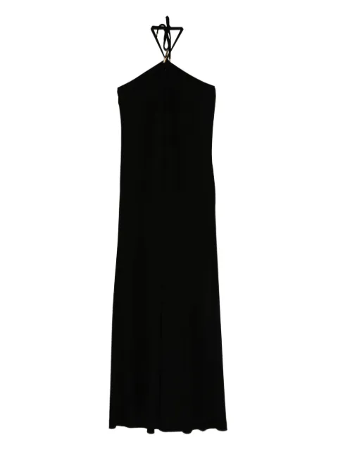 Moschino halterneck maxi day dress Black A04105546