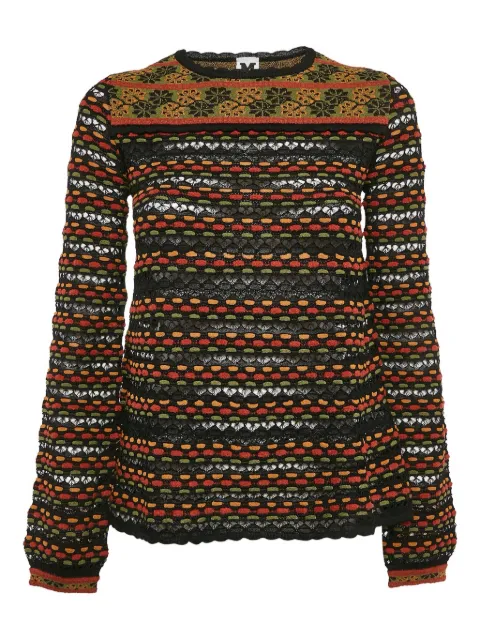 Missoni Pre-Owned wool-cotton blend sweater Black 1104314
