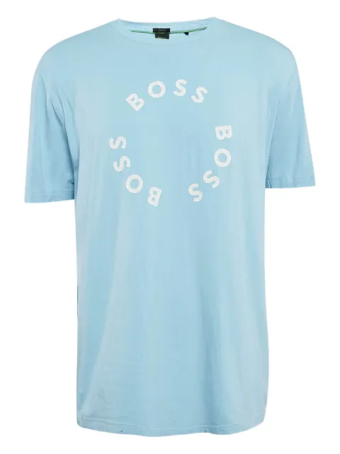 BOSS logo-print cotton T-shirt Blue 1052184