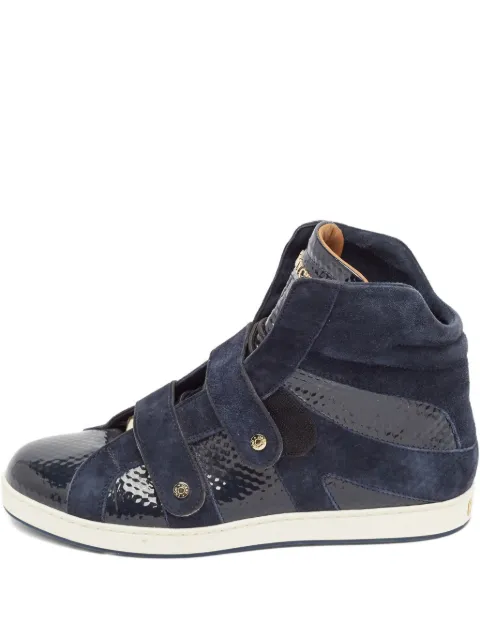 Jimmy Choo Pre-Owned panelled sneakers Blue 1092354
