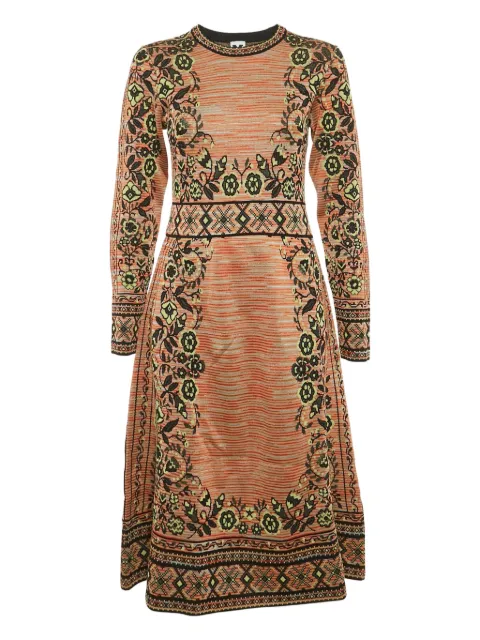 Missoni Pre-Owned floral-jaquard midi dress Neutrals 1110860