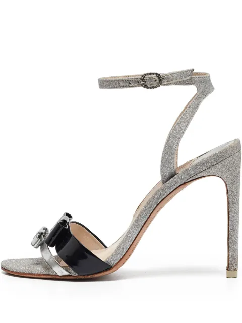 Sophia Webster pre-owned 105mm glitter-embellished sandals Silver 1061374
