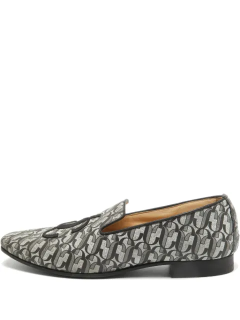 Jimmy Choo Pre-Owned JC-monogram loafers Grey 1026718