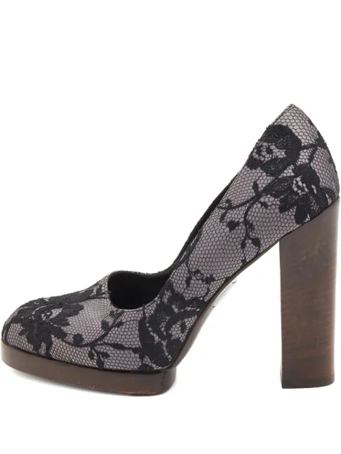 Gucci Pre-Owned 110mm leather heeled pumps Black 1008413