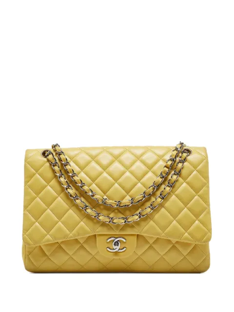 CHANEL Pre-Owned 2009-2010 Classic Flap shoulder bag Yellow 1024681