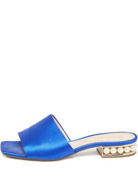 Nicholas Kirkwood Pre-owned pearl satin sandals Blue 1025467